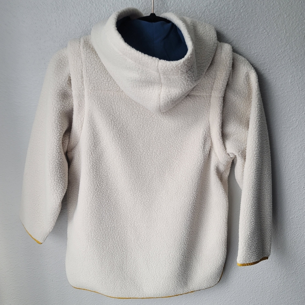 NWT The Sunday Collective 2-In-1 Fleece Jacket, Size 8Y, Color Almond Milk - Picture 9 of 13